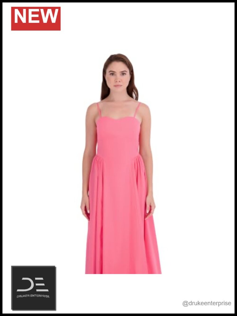 Strappy Sweetheart Neck Drop Waist Dress Cotton Poplin Party